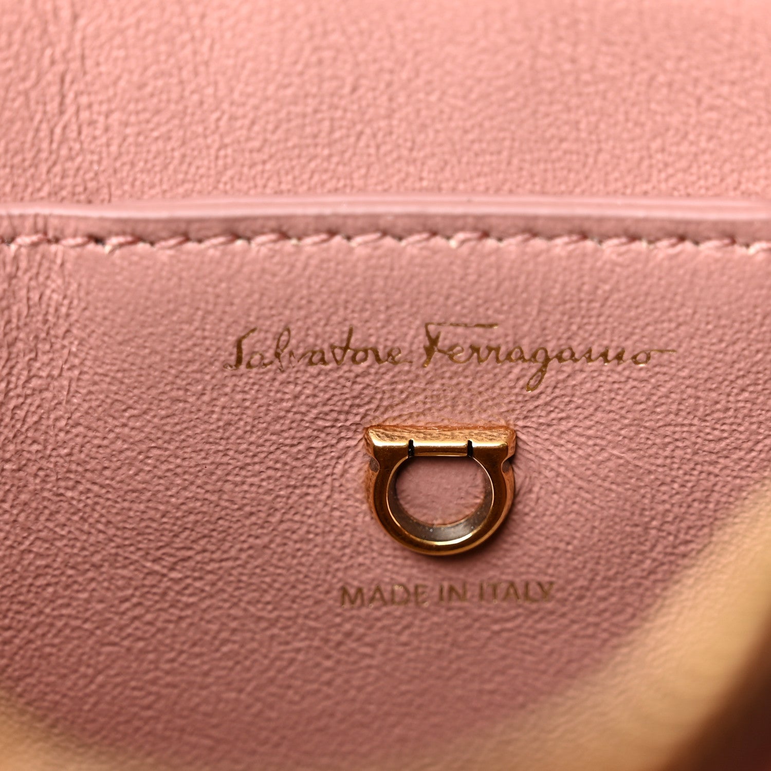 Salvatore Ferragamo Calfskin Trifolio Crossbody Bag Antique Rose 6 of 10