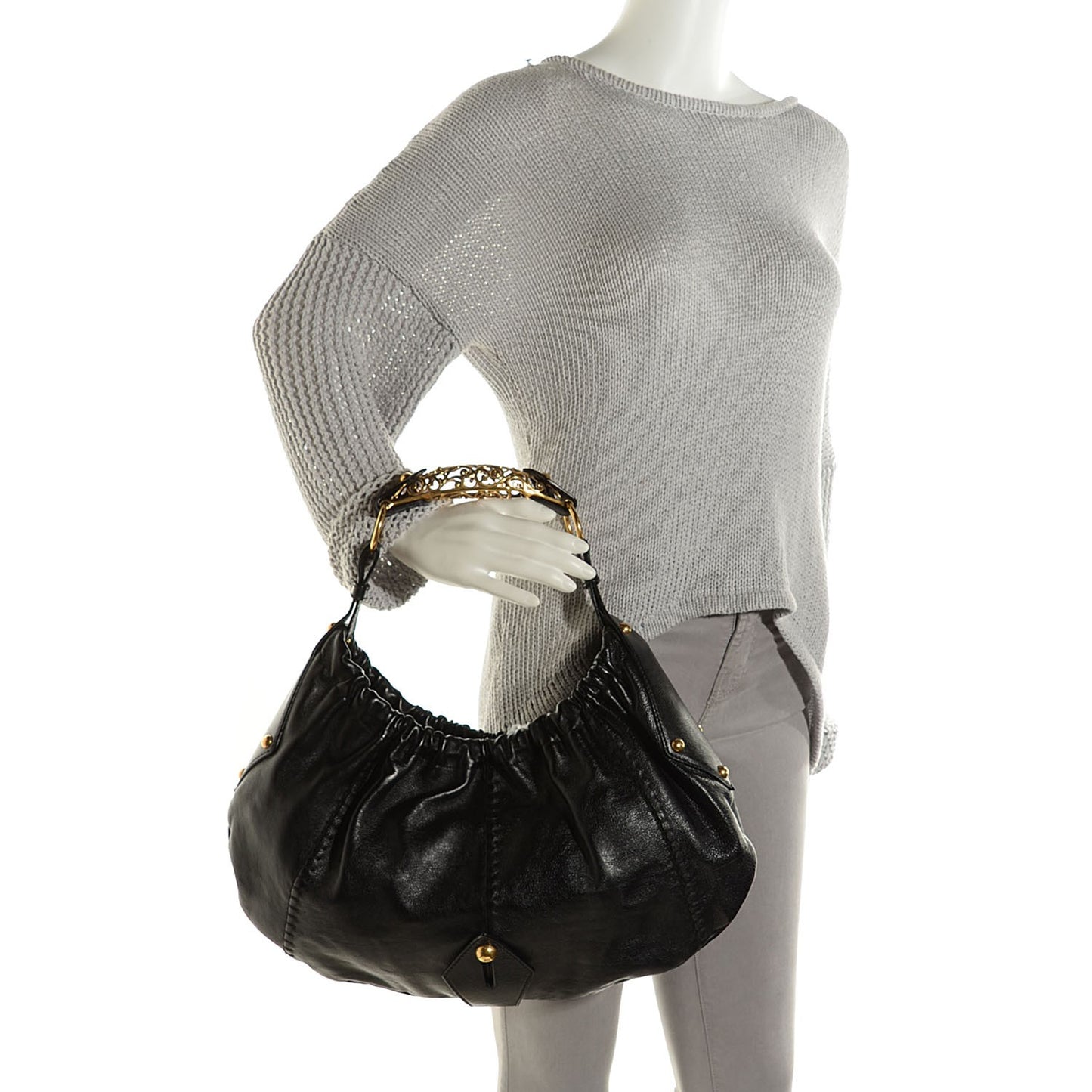 Calfskin Vincennes Mombasa Hobo Black