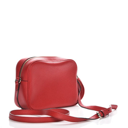 Gucci Pebbled Calfskin Small Soho Disco Bag Tabasco Red 3 of 7
