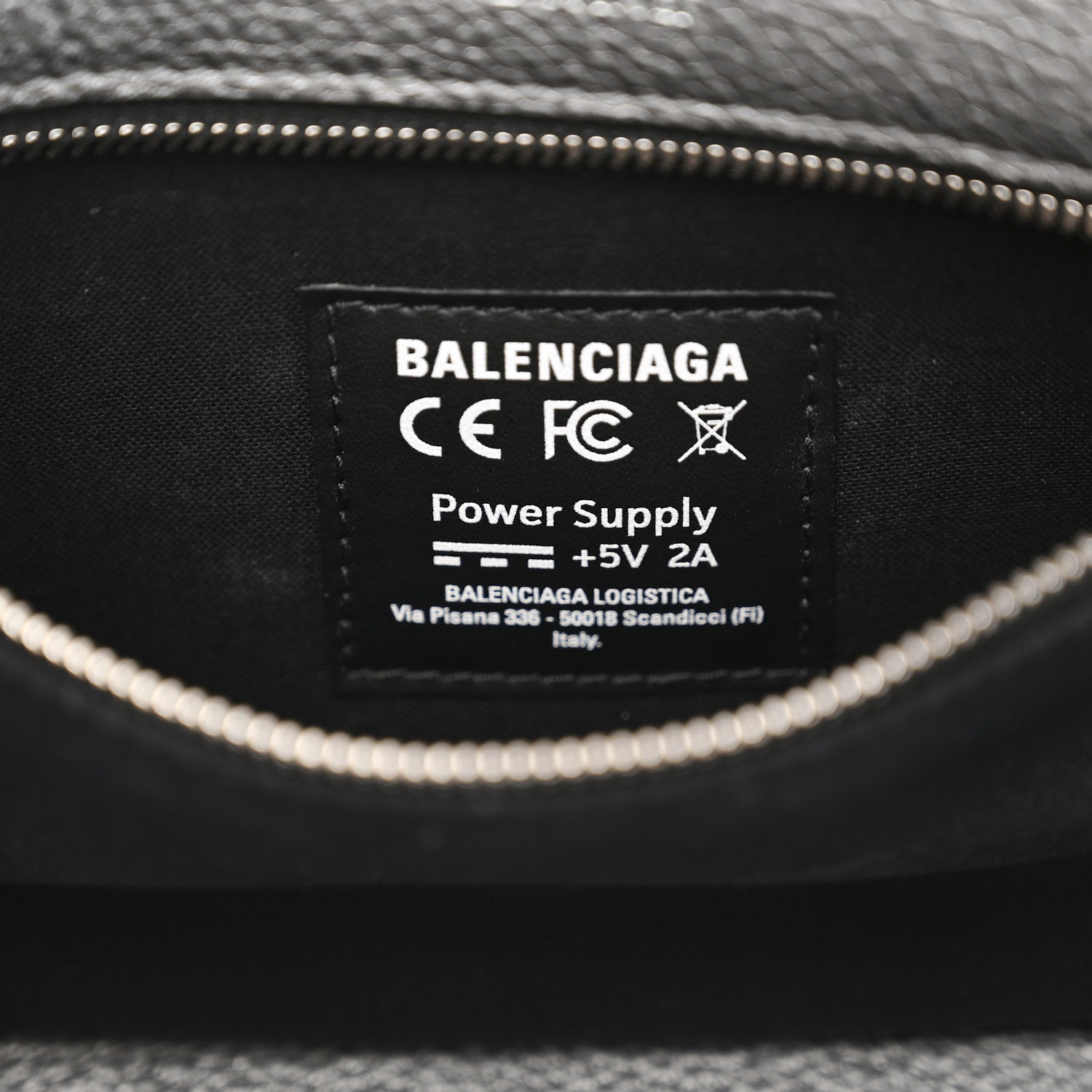 Balenciaga Metallic Calfskin LED Logo Projector Top Handle Bag