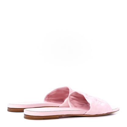 Louis Vuitton Lambskin Embossed Monogram Revival Flat Mules 39 Rose Clair 4 of 8