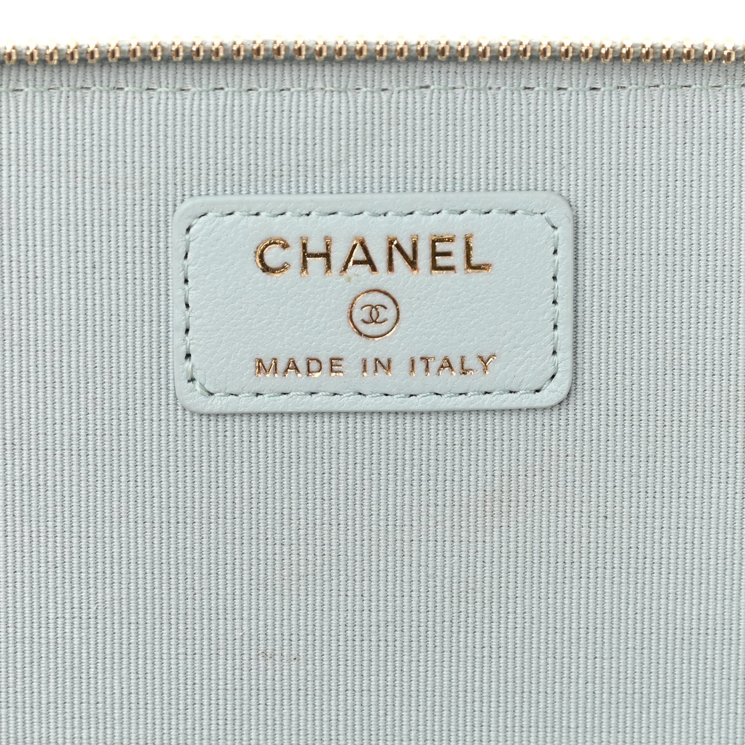 Chanel Lambskin Quilted Small Top Handle Vanity Case With Chain Light Blue 7 of 13