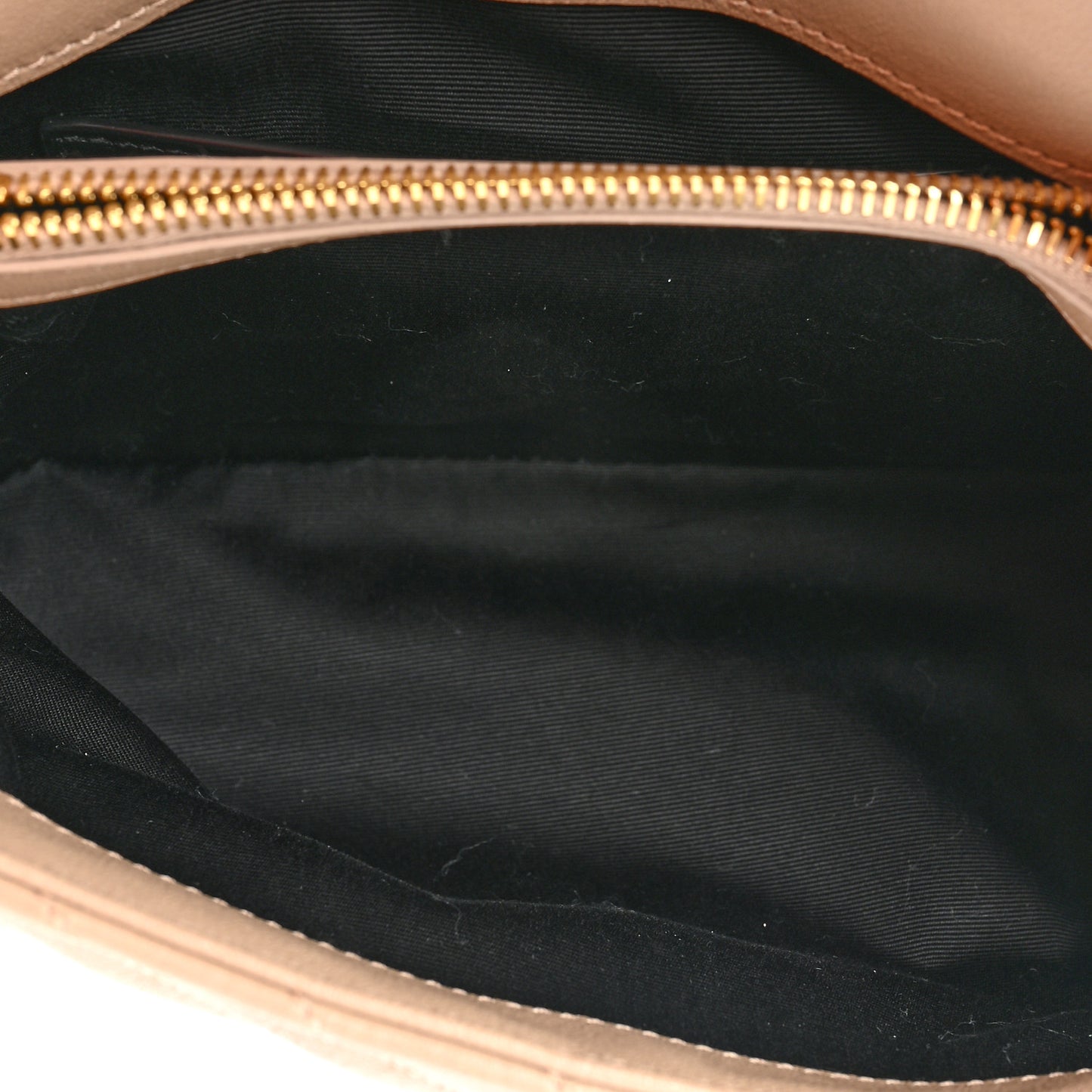 Sheepskin Matelasse Chevron Monogram Medium College Bag Dark Beige