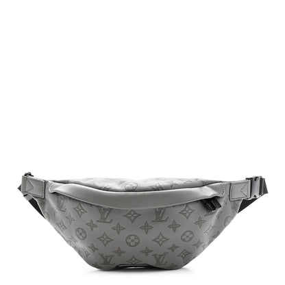 Louis Vuitton Calfskin Monogram Shadow Discovery Bumbag PM Gray 1 of 10