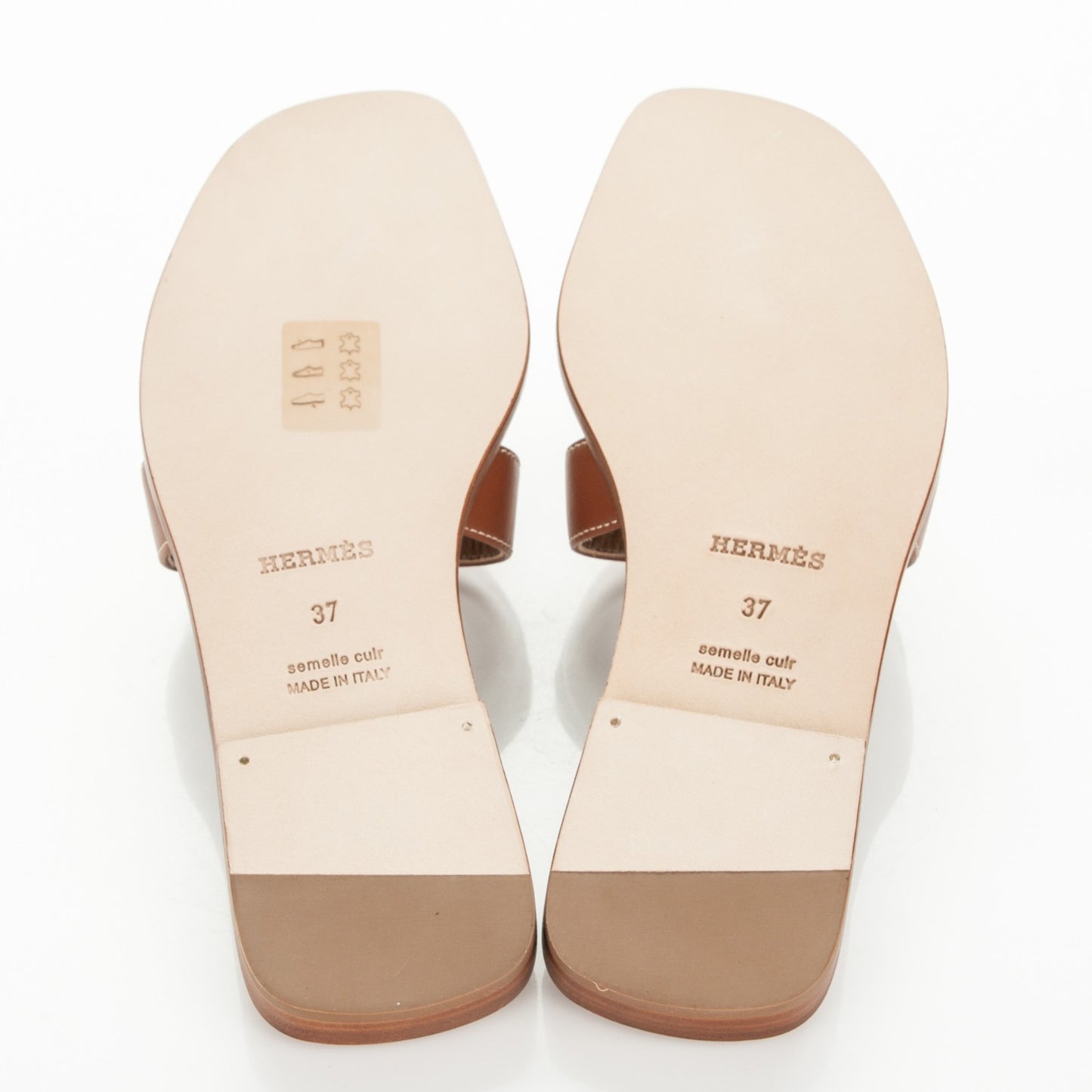 Box Calfskin Oran Sandals 37 Gold