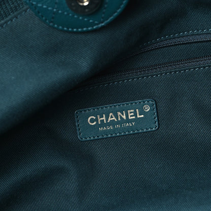 Chanel Canvas Large Double Face Shopping Tote Green 6 of 12