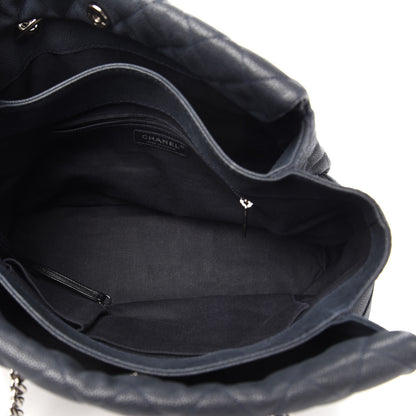 Chanel Iridescent Caviar Quilted Lady Pearly Tote Navy 5 of 10