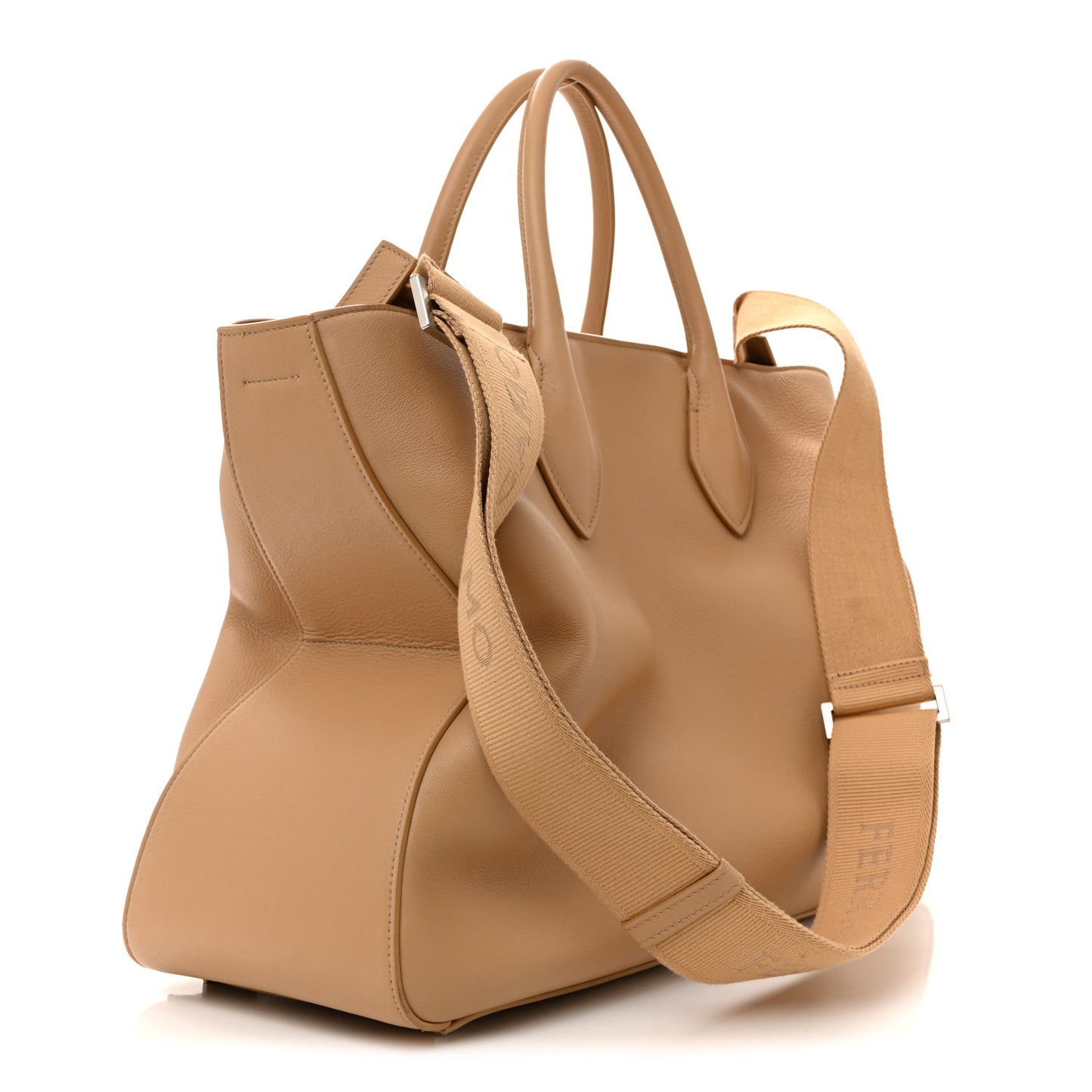 Calfskin Large Star Tote Light Camel