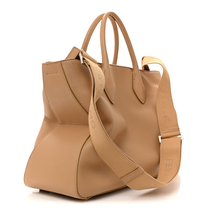 Salvatore Ferragamo Calfskin Large Star Tote Light Camel 3 of 12