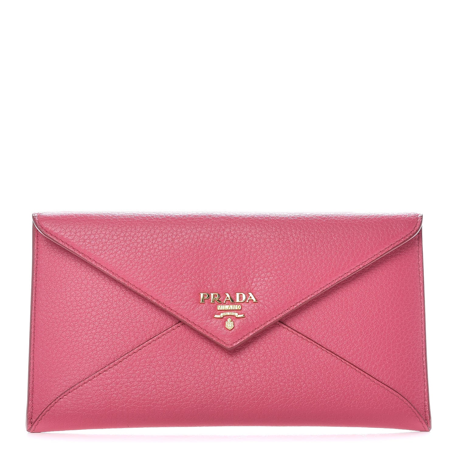 Prada Vitello Grain Letter Wallet Peonia 1 of 9