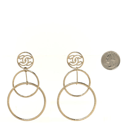 Chanel Hoop Cuba CC Earrings Gold 2 of 3