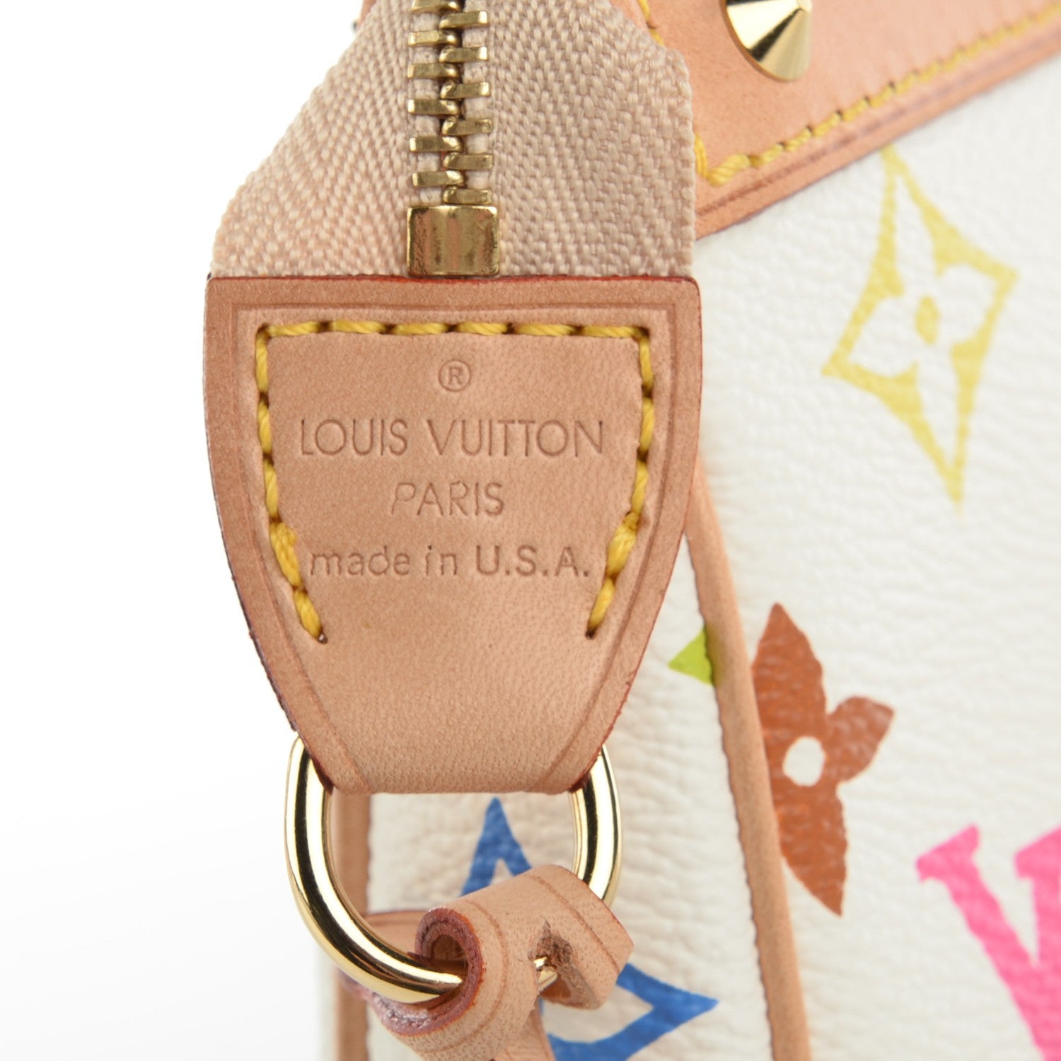 Louis Vuitton Monogram Multicolor Pochette Accessories White 5 of 8