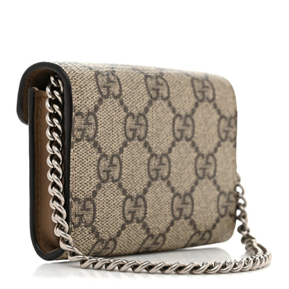 Gucci GG Supreme Monogram Dionysus Coin Purse Taupe 3 of 7
