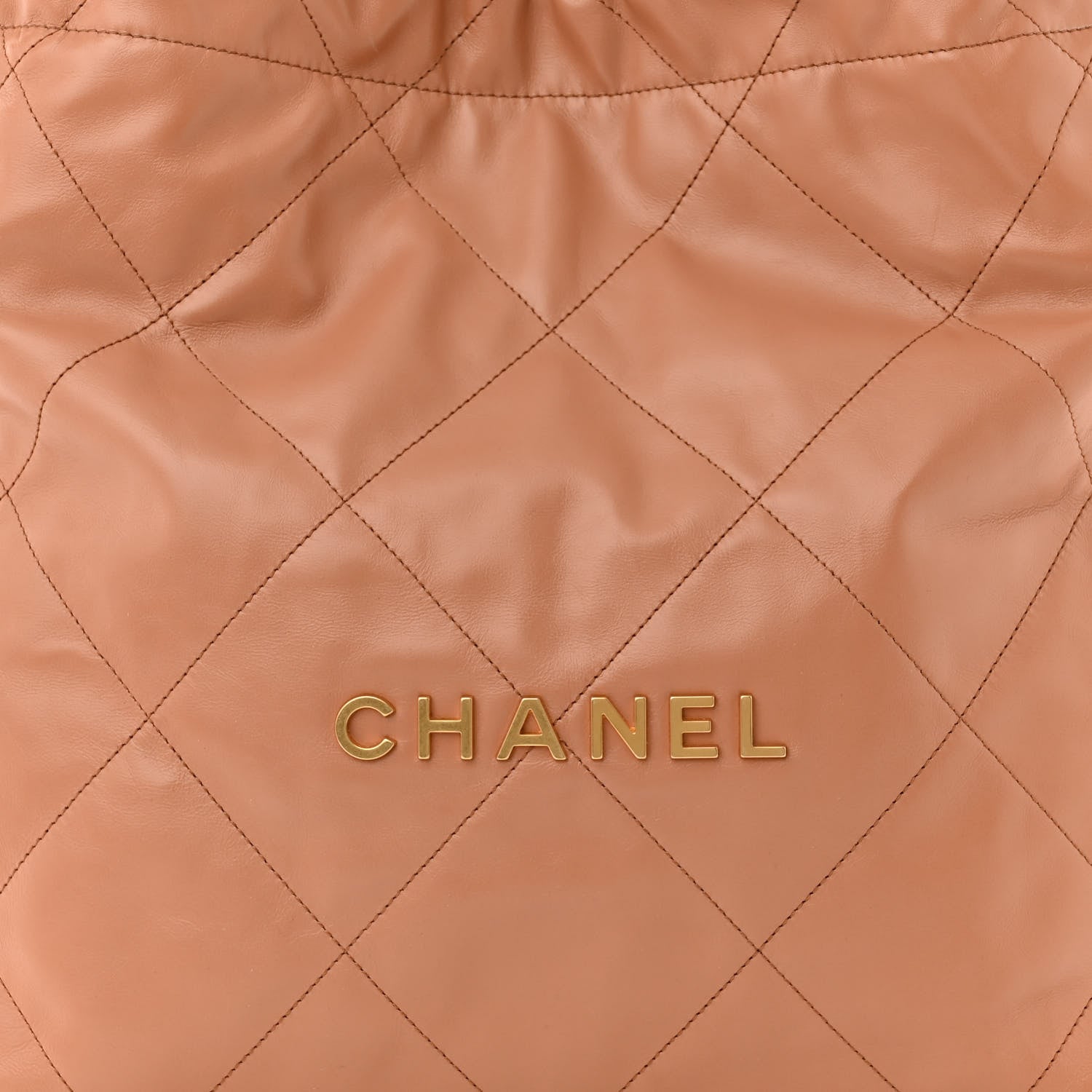 Chanel Shiny Calfskin Quilted Chanel 22 Camel 9 of 11