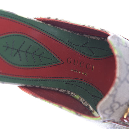 Gucci GG Supreme Monogram Tian Womens Princetown Slippers 38.5 Beige Ebony Multicolor 8 of 10