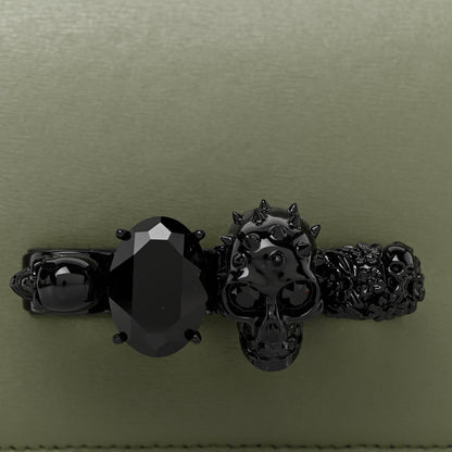 Alexander McQueen Calfskin Knuckle Skull Crossbody Khaki Green Black 10 of 10