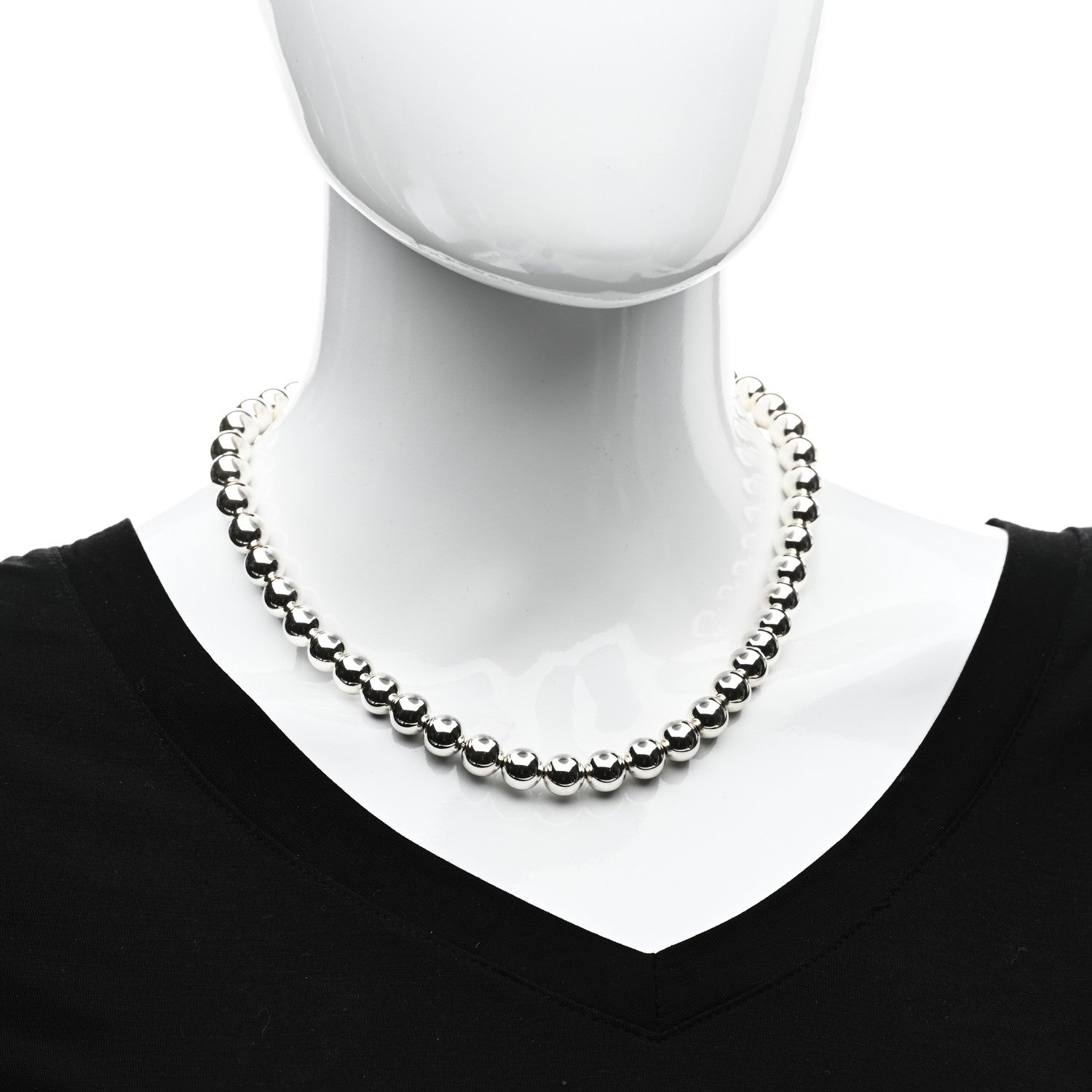 Tiffany Sterling Silver 10mm HardWear Ball Necklace 2 of 4