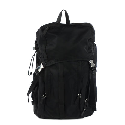 Prada Tessuto Nylon Double Buckle Backpack Black 1 of 7