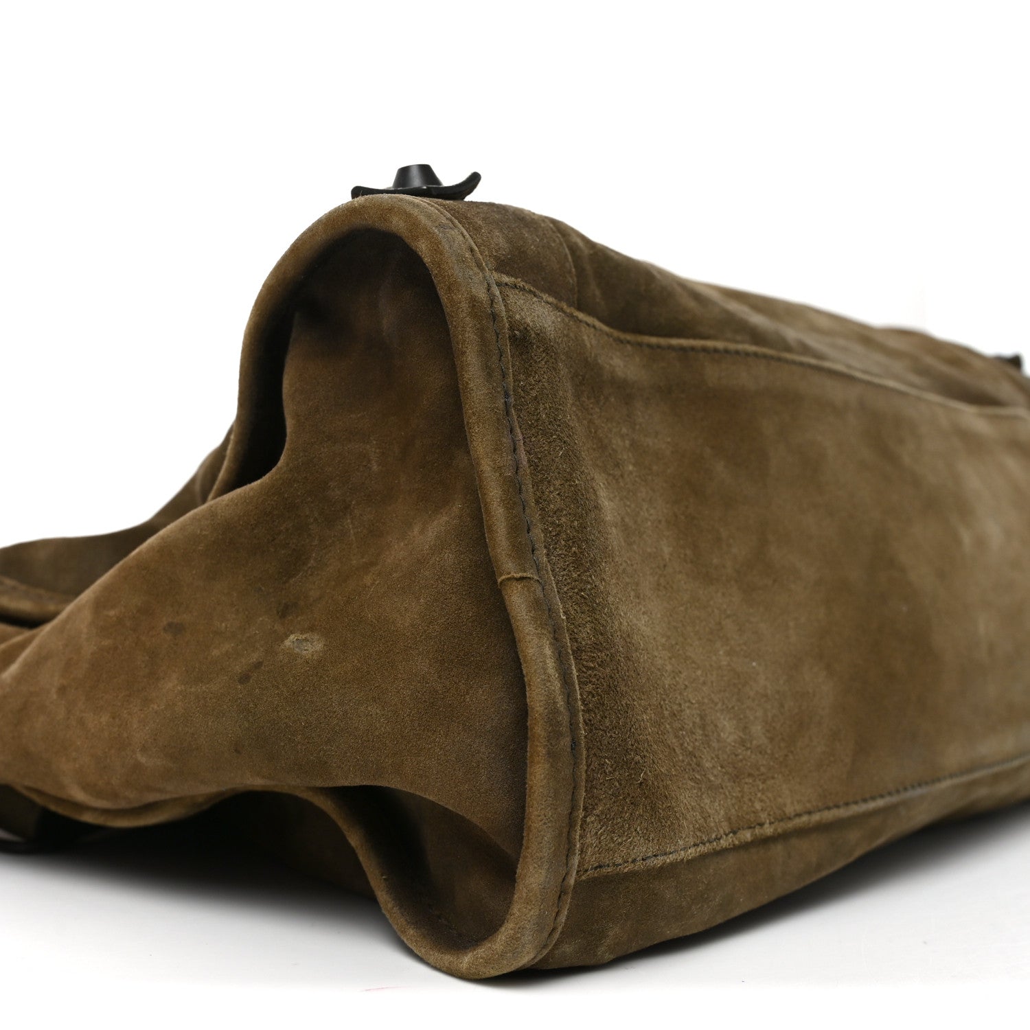 Balenciaga Waxed Suede Calfskin Classic Hardware Medium Le City Khaki 9 of 10
