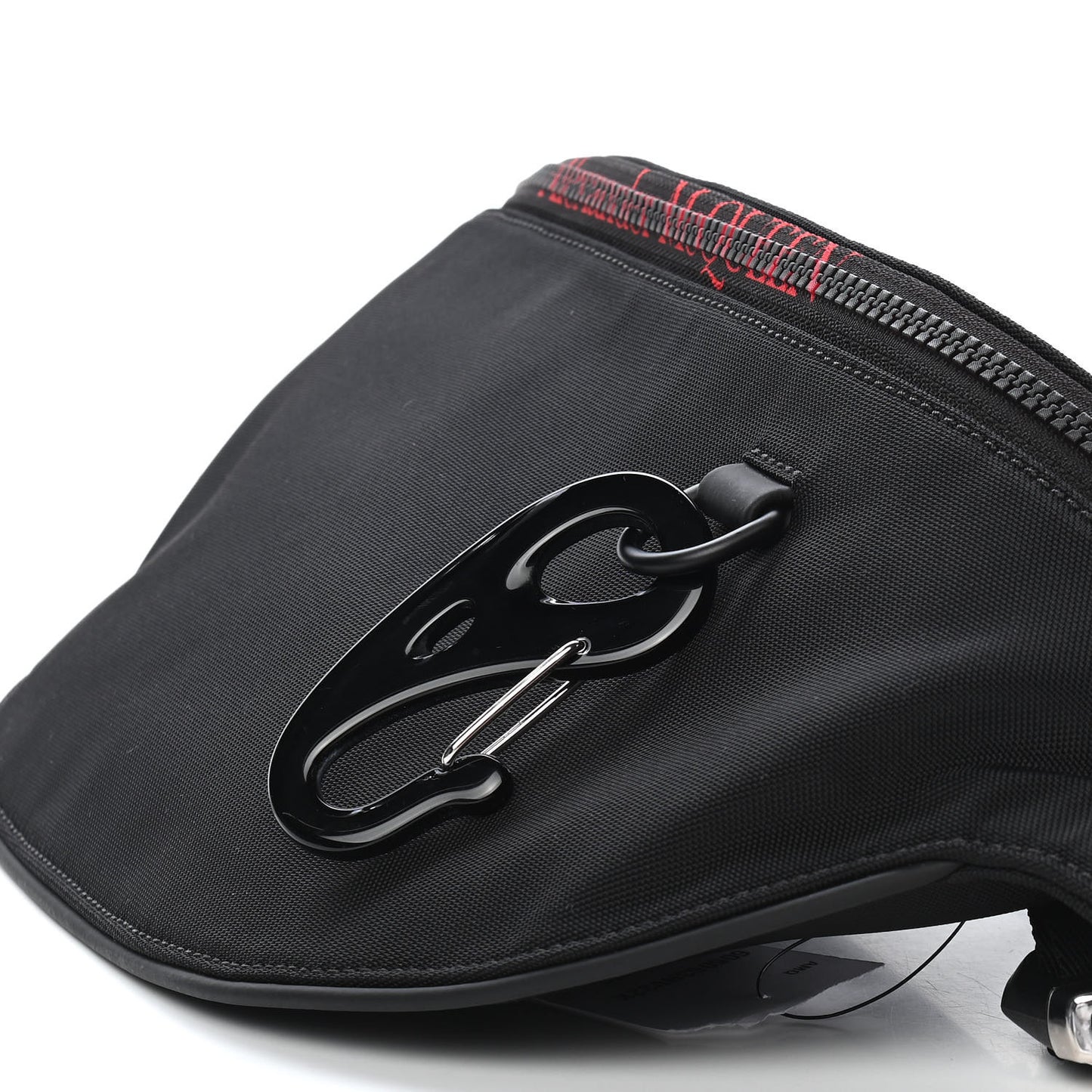 Nylon Oversized Harness Belt Bag Black Lust Red