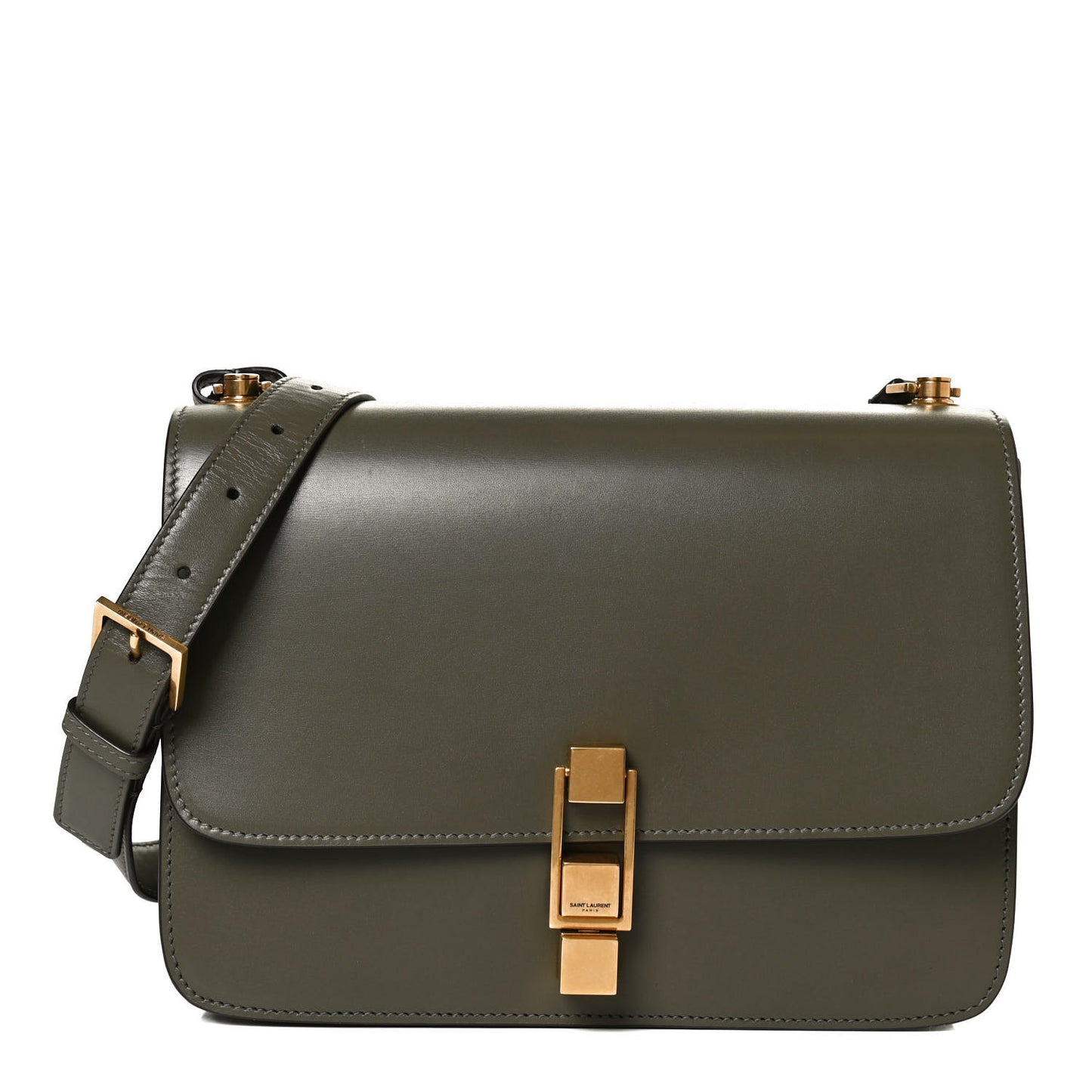 Smooth Calfskin Carre Satchel Green