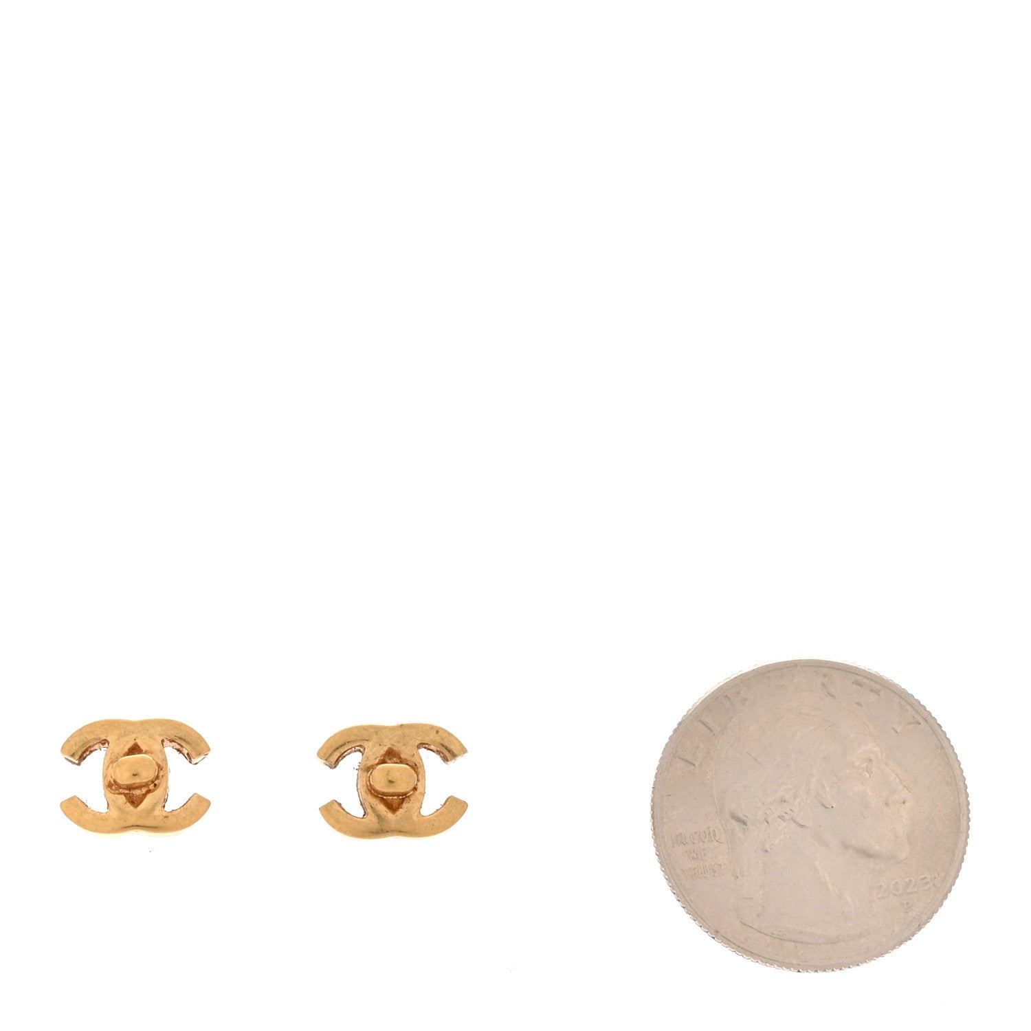 Chanel Metal CC Turnlock Earrings Gold 2 of 4
