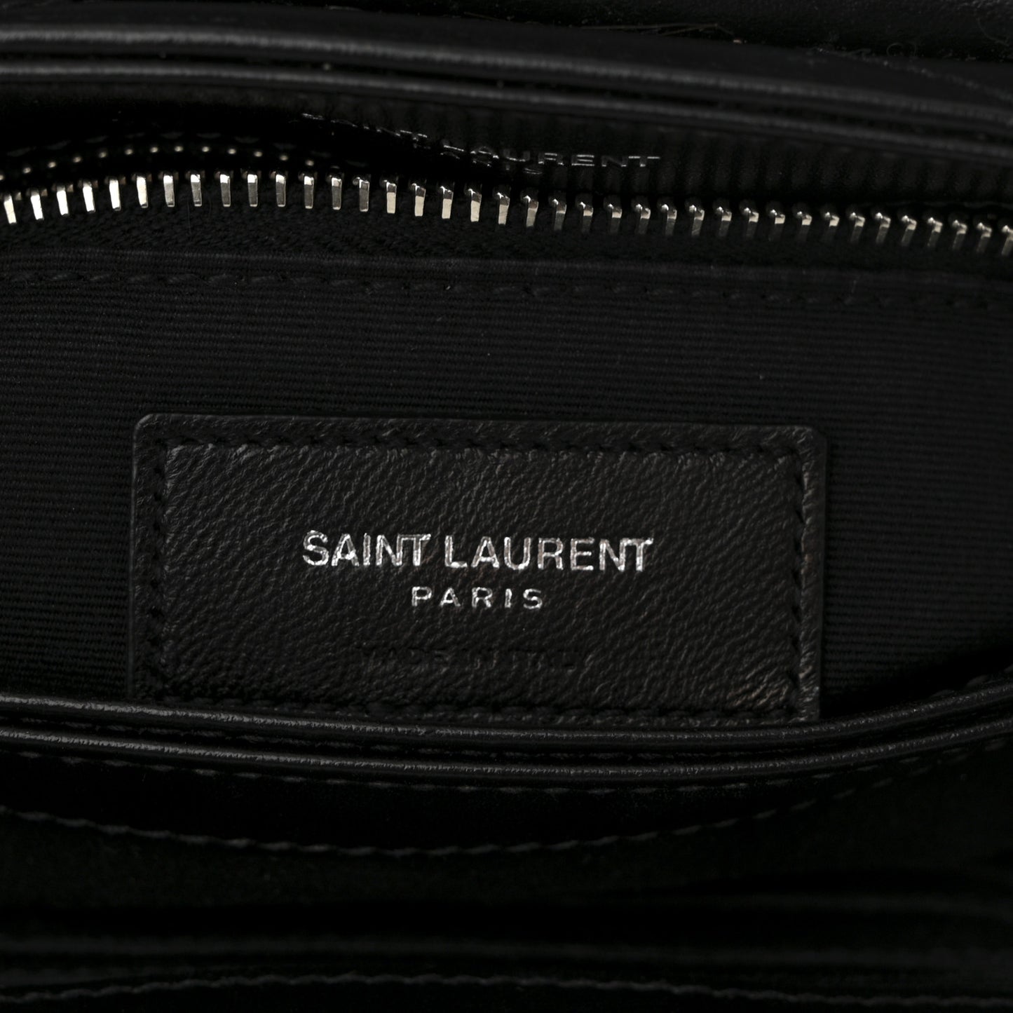 Calfskin Y Quilted Monogram Toy Loulou Crossbody Bag Black