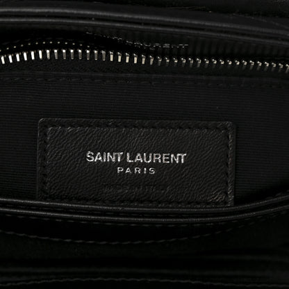 Saint Laurent Calfskin Y Quilted Monogram Toy Loulou Crossbody Bag Black 6 of 12