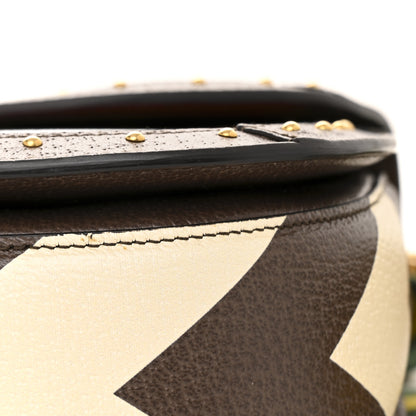 Gucci GG Supreme Monogram Studded Calfskin 100 Centennial Geometric Medium Bamboo 1947 Top Handle Bag Beige Ebony Multicolor 13 of 13