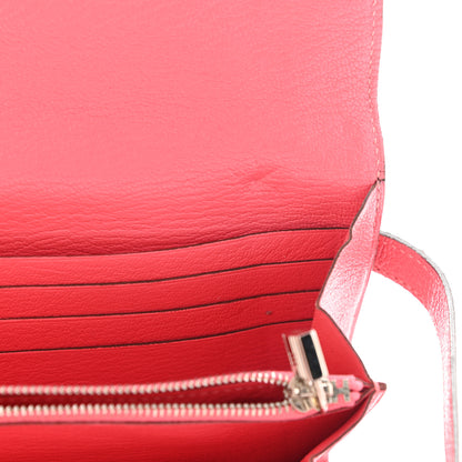 Hermes Chevre Mysore Kelly Longue Wallet Rose Lipstick 14 of 16