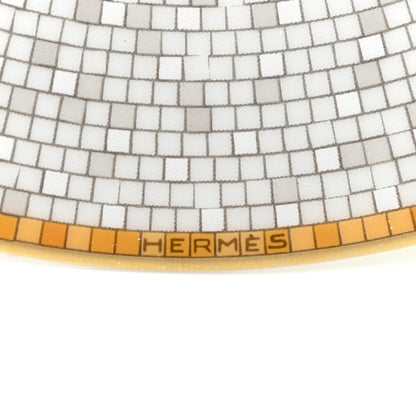Hermes Porcelain Mosaique Au 24 Gold Coffee Cup and Saucer Set of 2 9 of 10