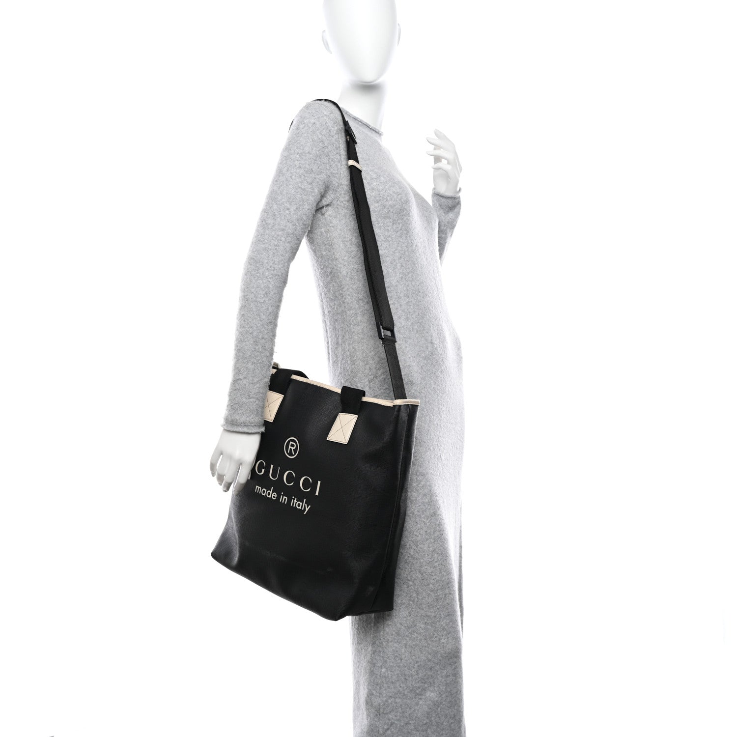 Gucci Coated Canvas Large Logo Tote Black 2 of 11