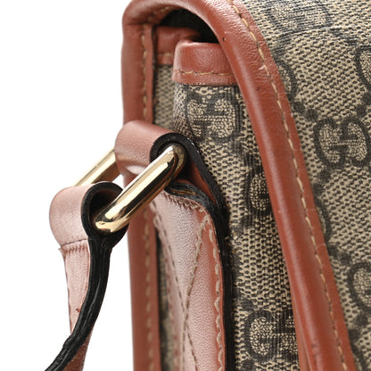 Gucci GG Plus Monogram Medium Double Buckle Flap Messenger Bag Brown 12 of 14