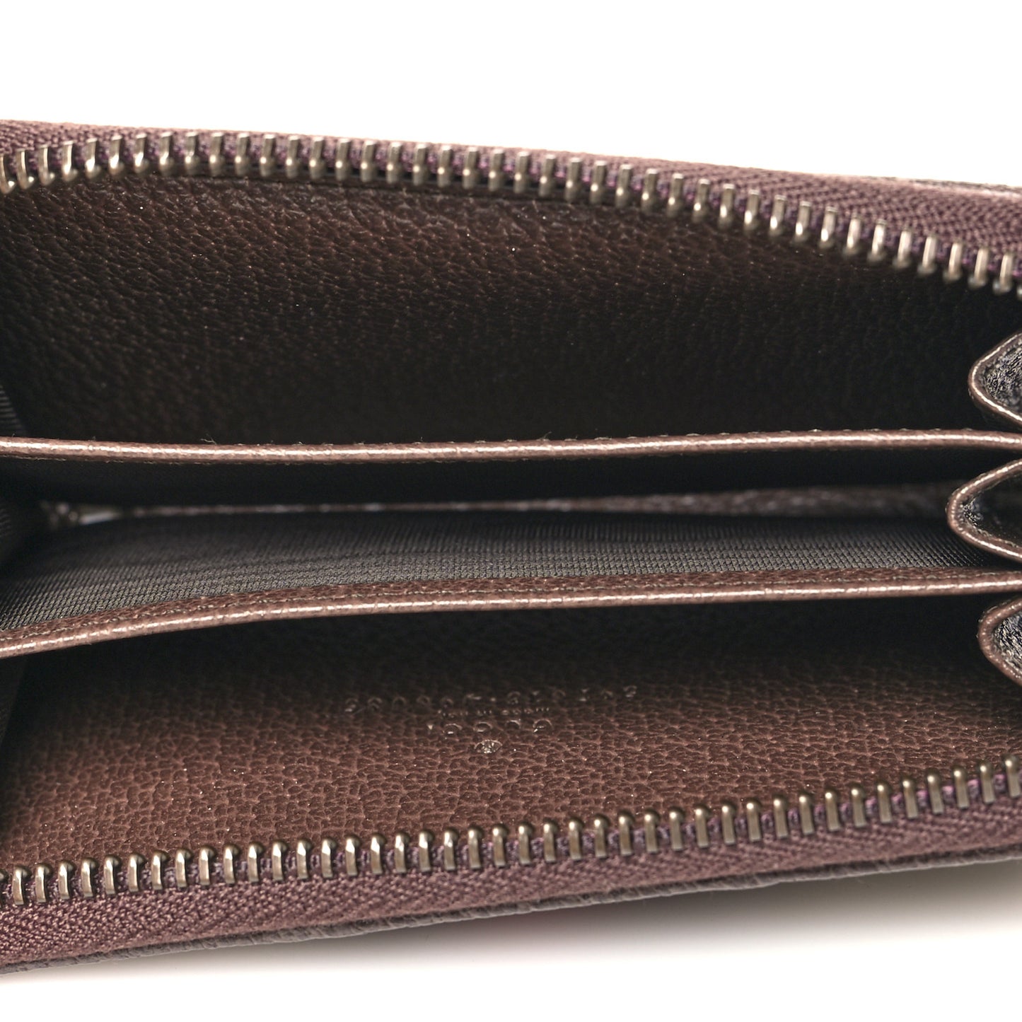 GG Supreme Web Ophidia Zip Around Card Case Brown