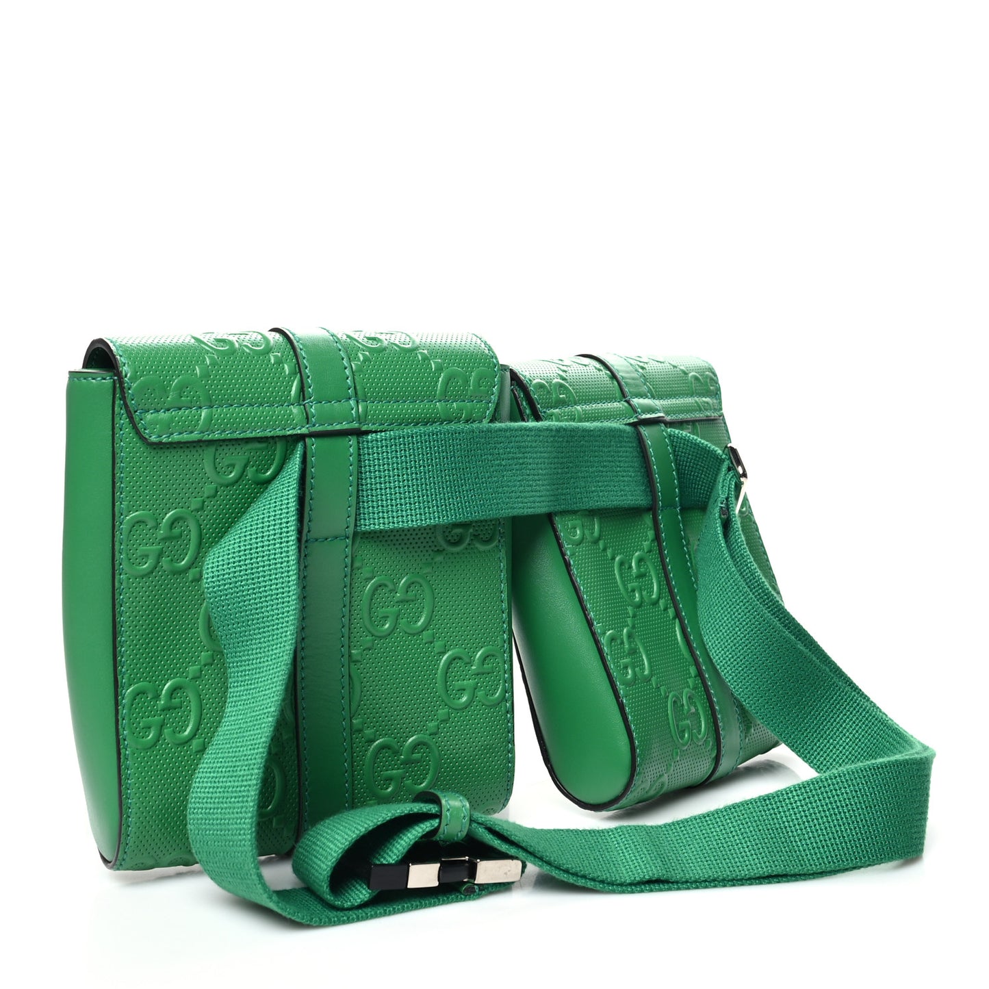 Calfskin GG Tennis Embossed 2 Detachable Pouch Belt Bag New Shamarock