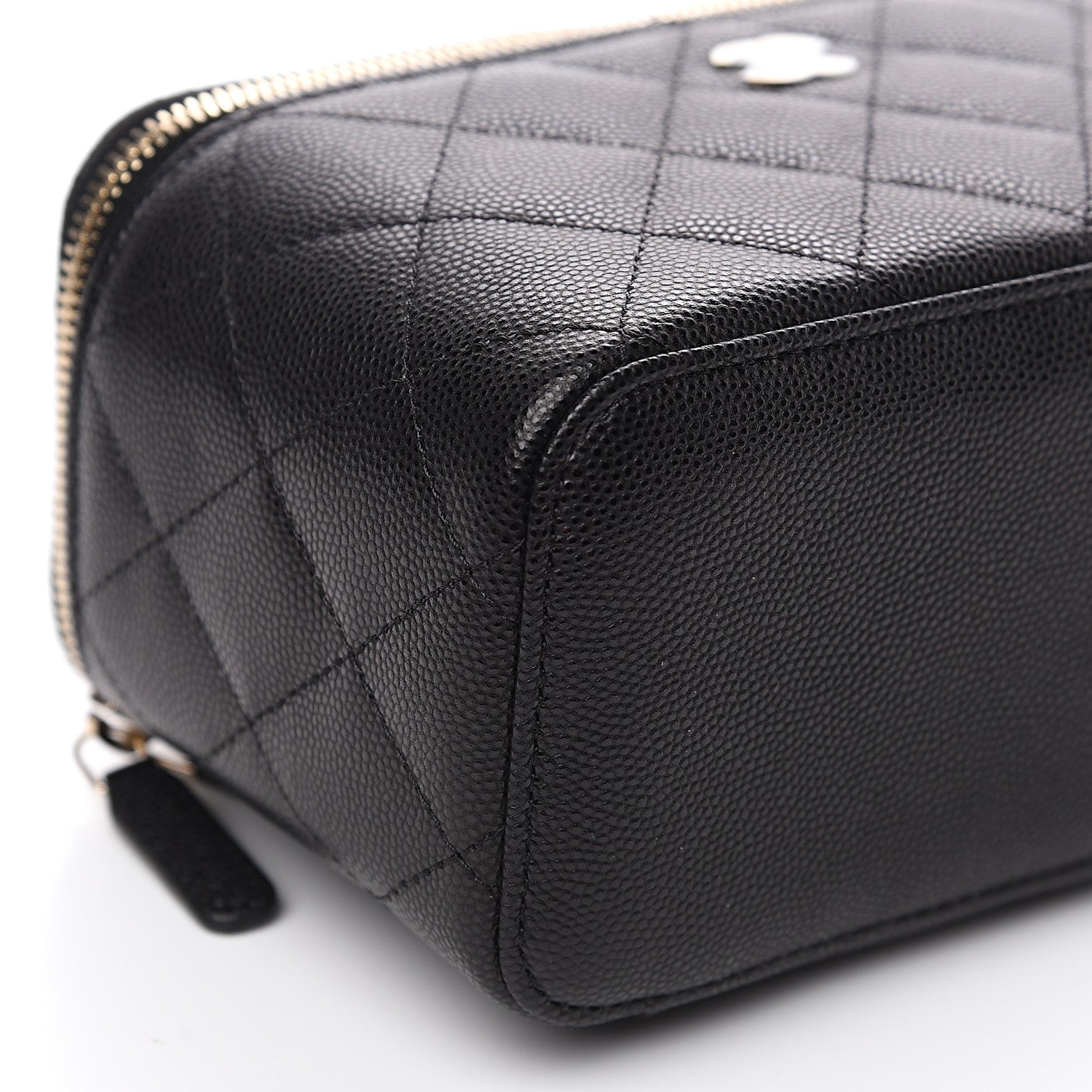 Chanel Caviar Quilted Small Vanity Case With Chain Black 7 of 9