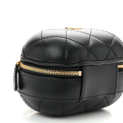 Chanel Lambskin Quilted CC Bubble Vanity Case With Chain Black 9 of 10