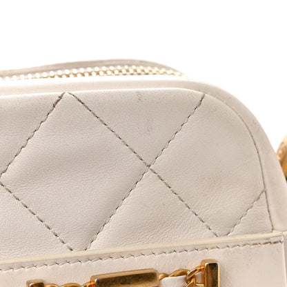 Chanel Calfskin Quilted Enchained Camera Case Bag White 16 of 18