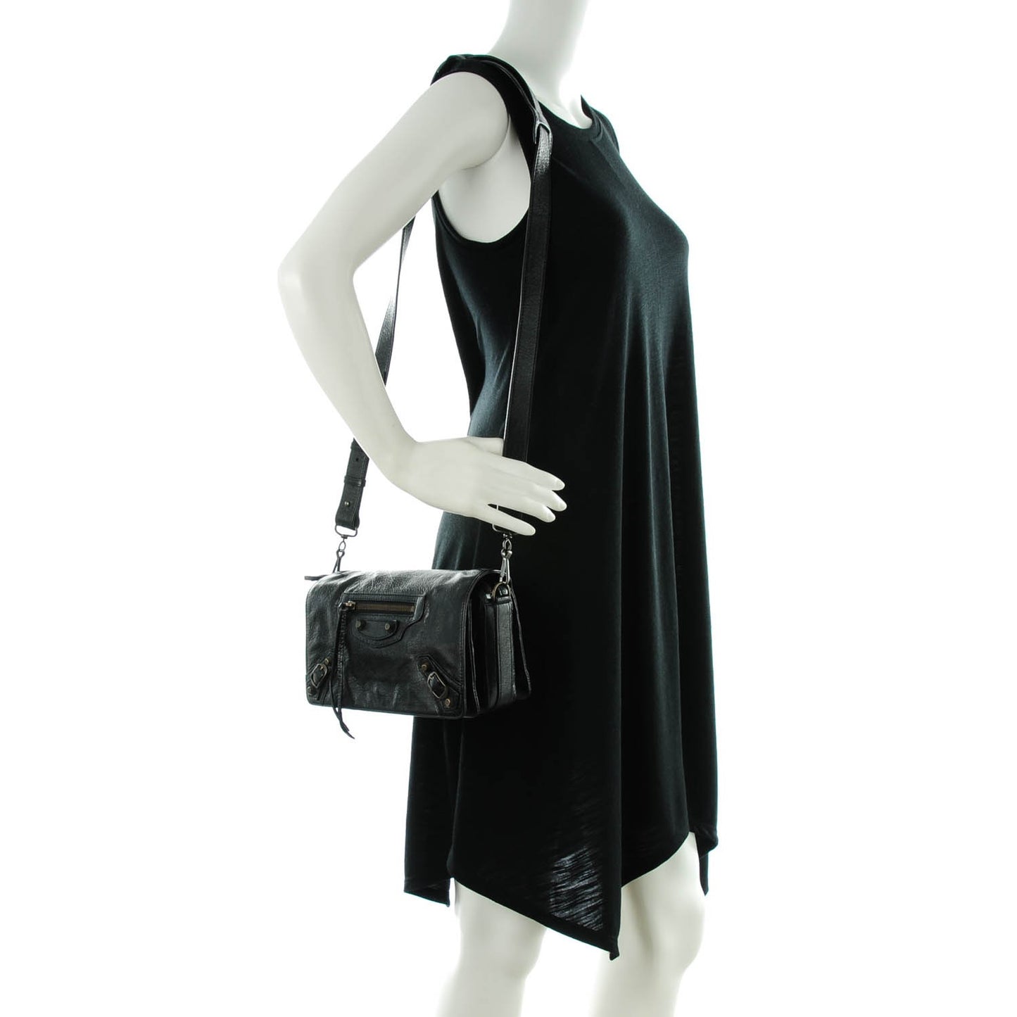 Agneau Classic Hardware Tool Kit Crossbody Black
