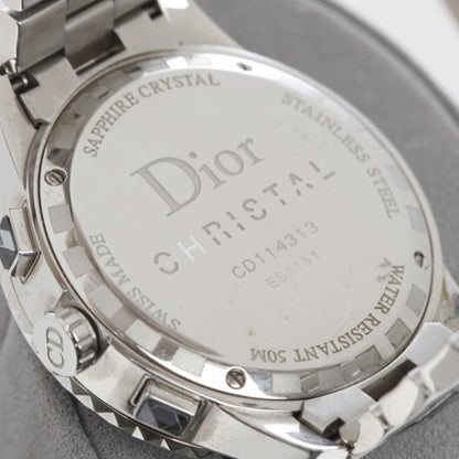 Christian Dior Stainless Steel Diamond Sapphire 38mm Christal Chronograph Quartz Watch White 11 of 16