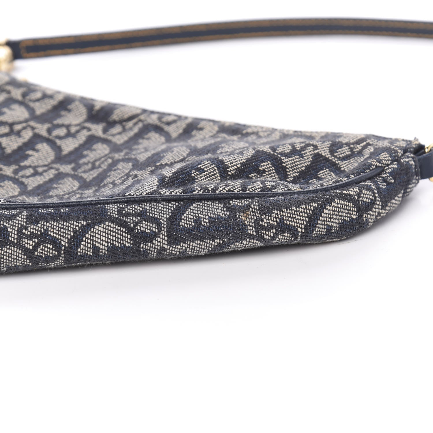 Christian Dior Monogram Mini Saddle Pochette Navy 9 of 10