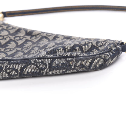 Christian Dior Monogram Mini Saddle Pochette Navy 9 of 10