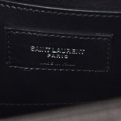 Saint Laurent Grain De Poudre Textured Mixed Matelasse Medium Triquilt Monogram Satchel Earth 6 of 6