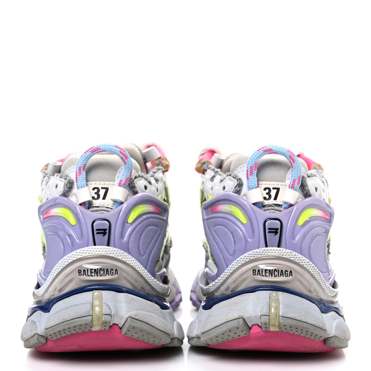 Balenciaga Mesh Rubber Womens Runner Sneakers 37 Multicolor 6 of 9
