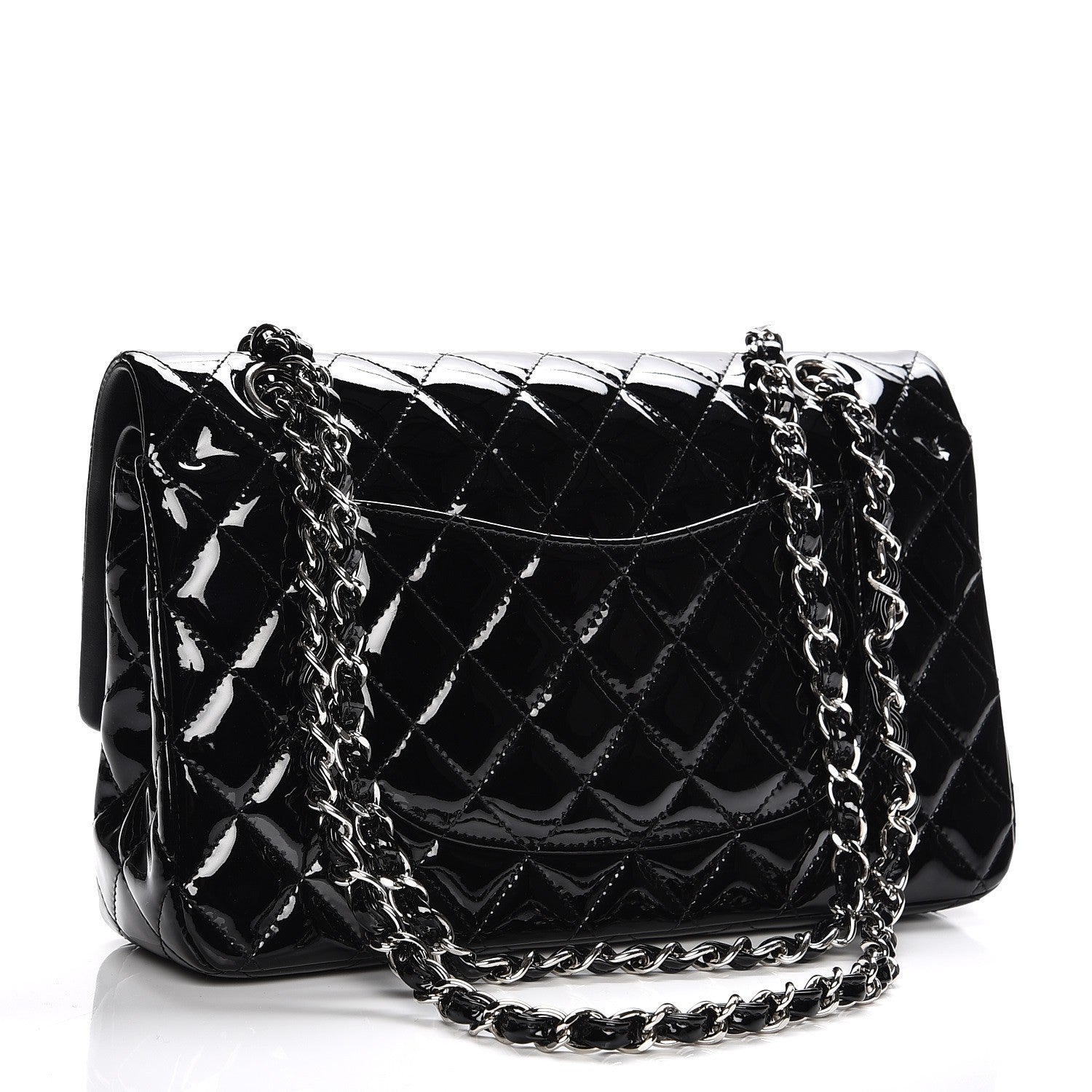 Chanel Patent Quilted Medium Double Flap Black 3 of 8