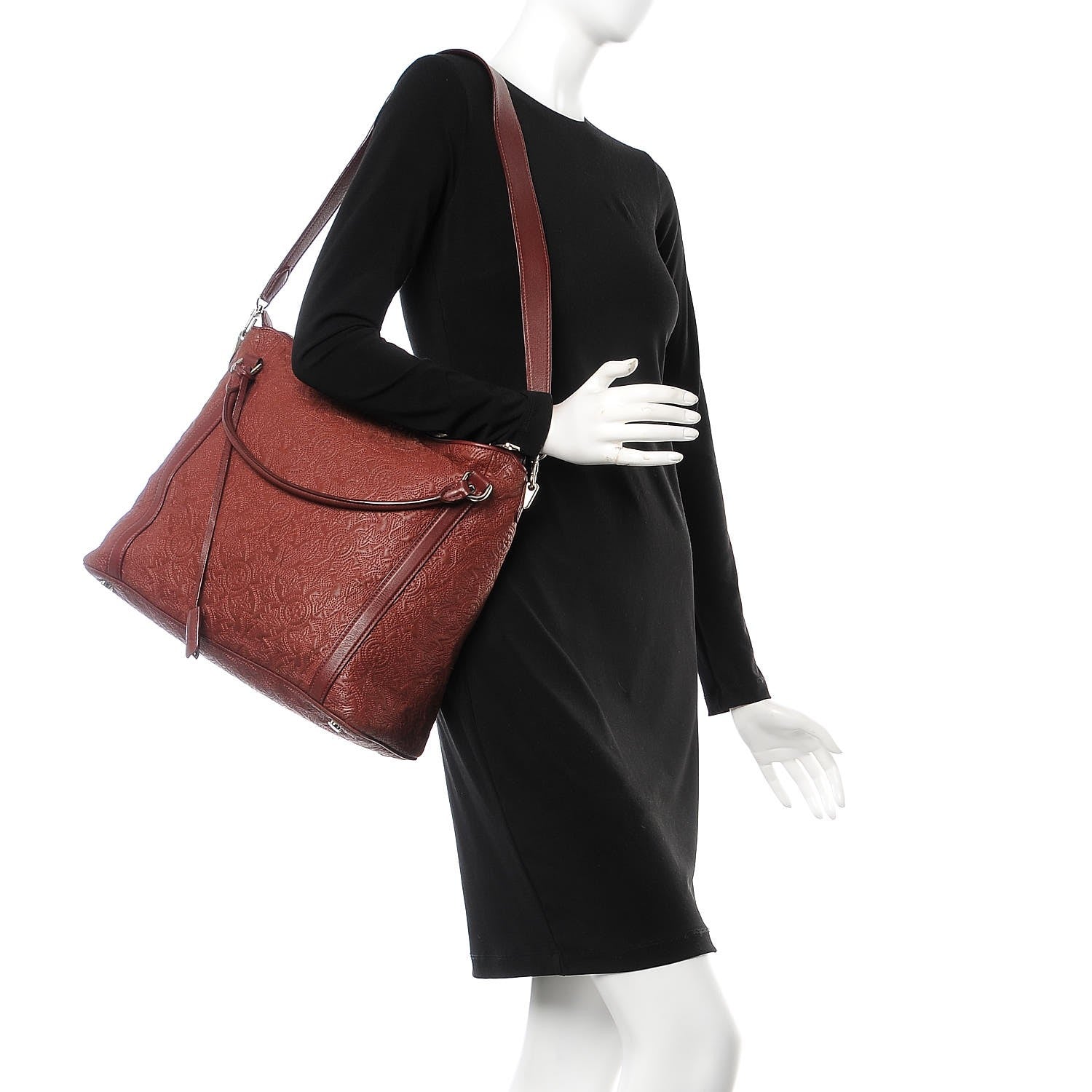 Louis Vuitton Monogram Lambskin Antheia Ixia MM Fuchsia 2 of 9
