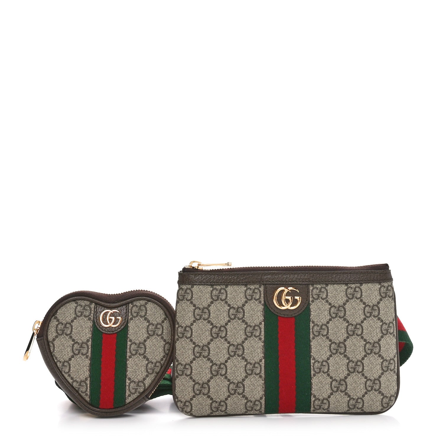 Gucci GG Supreme Monogram Web Ophidia Utility Belt Bag 120 48 Beige Ebony New Acero 1 of 12