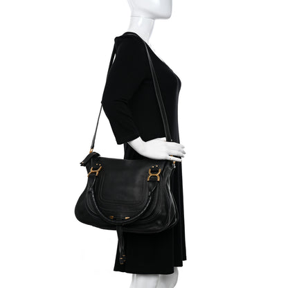 Chloe Calfskin Medium Marcie Satchel Black 2 of 11