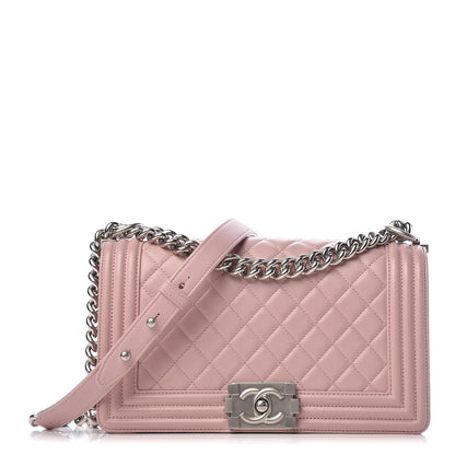 Chanel Calfskin Quilted Medium Boy Flap Light Pink 1 of 19