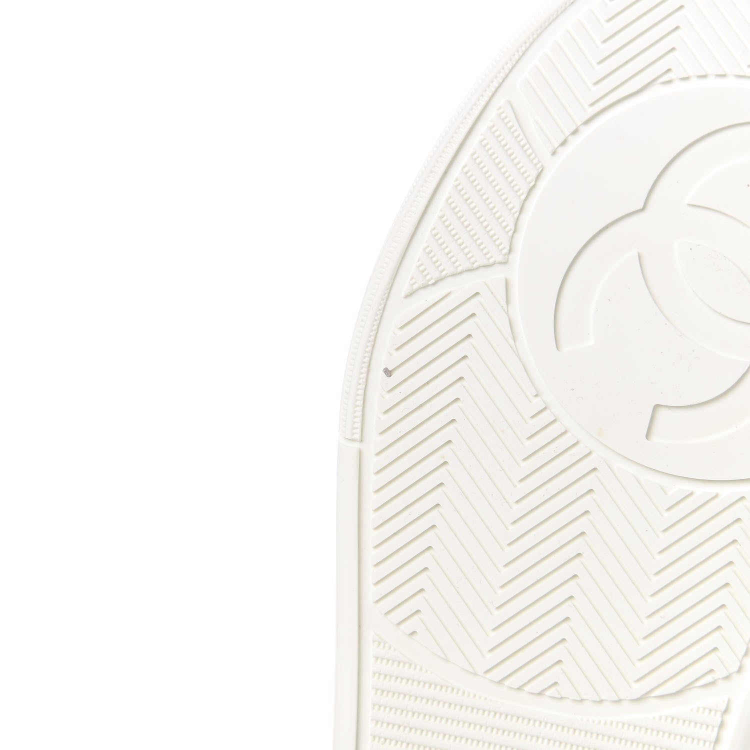 Chanel Calfskin Womens Logo Sneakers 37.5 White 7 of 9